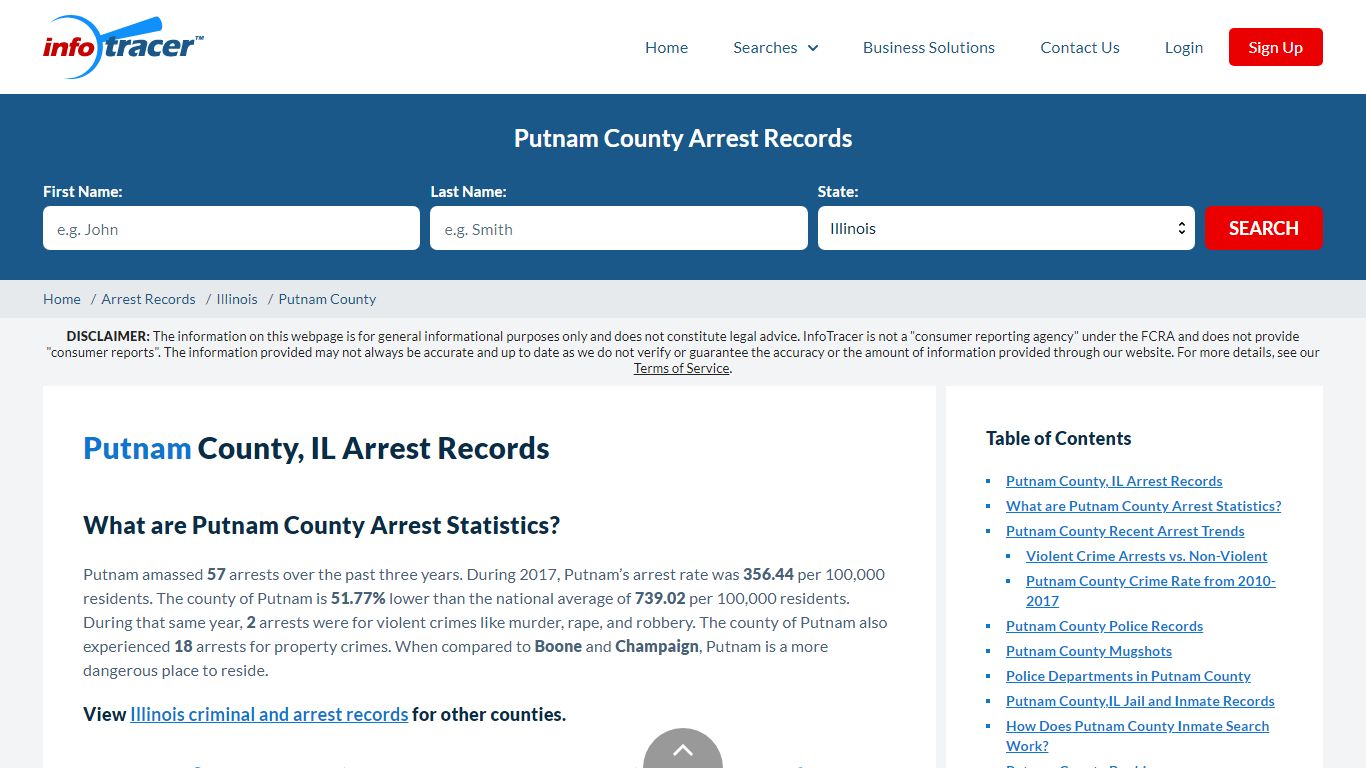 Putnam County, IL Arrests, Mugshots & Jail Records - InfoTracer